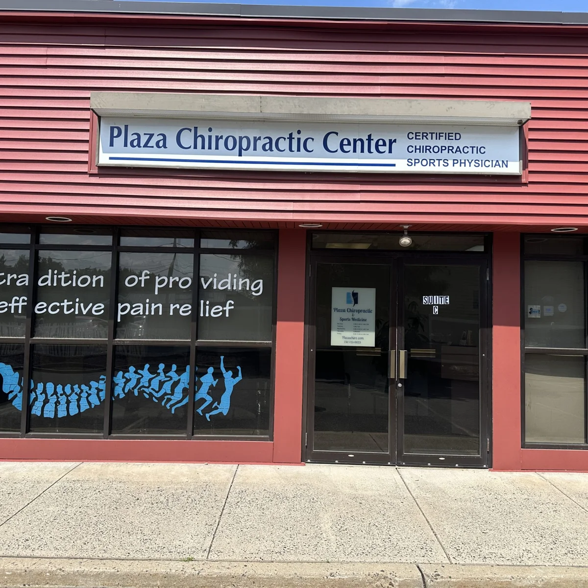 Plaza Chiropractic Center entrance in Old Bridge